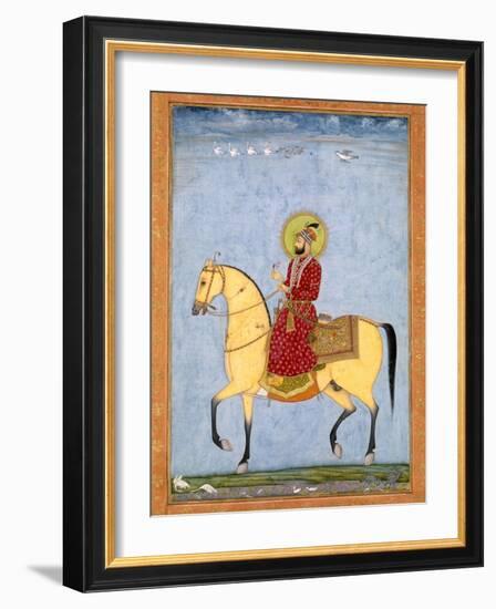 The Mughal Emperor Farrukhsiyar(1683-1719) (R.1713-19), from the Large Clive Album-Mughal-Framed Giclee Print