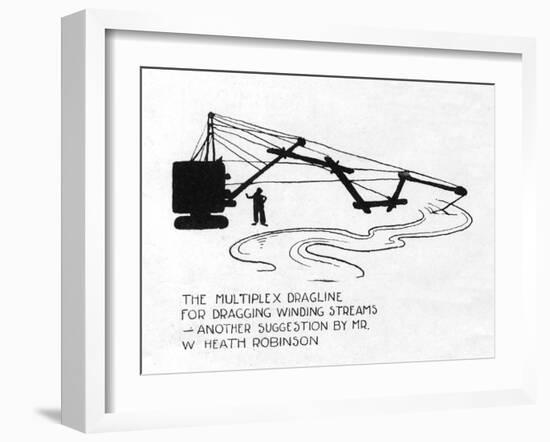 The Multiplex Dragline-William Heath Robinson-Framed Art Print