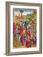 The Multiplication of Loaves and Fishes, 1491-Michael Wolgemut Or Wolgemuth-Framed Giclee Print