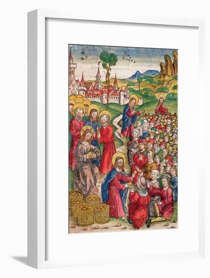 The Multiplication of Loaves and Fishes, 1491-Michael Wolgemut Or Wolgemuth-Framed Giclee Print