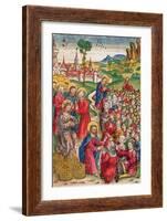 The Multiplication of Loaves and Fishes, 1491-Michael Wolgemut Or Wolgemuth-Framed Giclee Print
