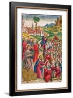 The Multiplication of Loaves and Fishes, 1491-Michael Wolgemut Or Wolgemuth-Framed Giclee Print
