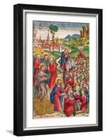 The Multiplication of Loaves and Fishes, 1491-Michael Wolgemut Or Wolgemuth-Framed Giclee Print