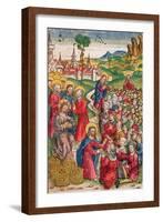 The Multiplication of Loaves and Fishes, 1491-Michael Wolgemut Or Wolgemuth-Framed Giclee Print