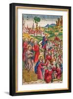 The Multiplication of Loaves and Fishes, 1491-Michael Wolgemut Or Wolgemuth-Framed Giclee Print