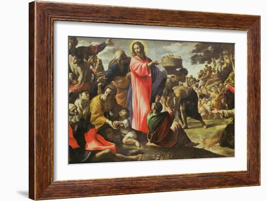 The Multiplication of the Loaves and Fishes, 1620-5-Giovanni Lanfranco-Framed Giclee Print