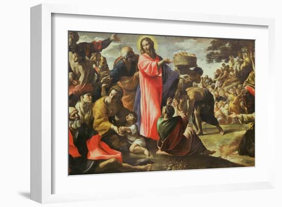 The Multiplication of the Loaves and Fishes, 1620-5-Giovanni Lanfranco-Framed Giclee Print