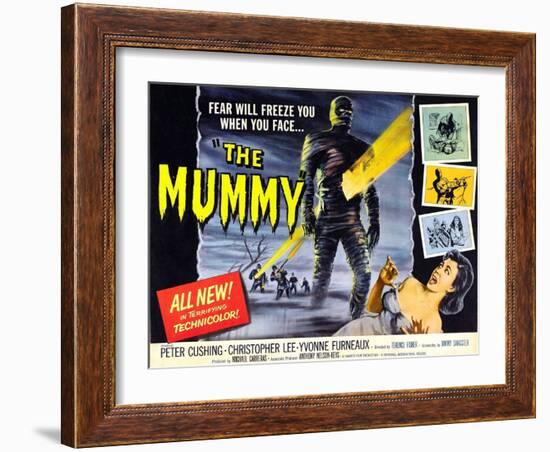 The Mummy, Christopher Lee, Yvonne Furneaux, 1959-null-Framed Art Print