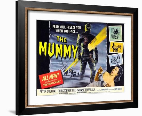 The Mummy, Christopher Lee, Yvonne Furneaux, 1959-null-Framed Art Print