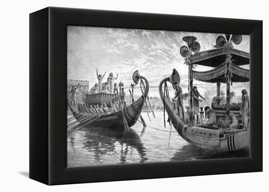 The Mummy of Tutankhamun Crossing the Nile for the Last Time, Egypt, 1325 BC (1933-193)-Fortunino Matania-Framed Premier Image Canvas