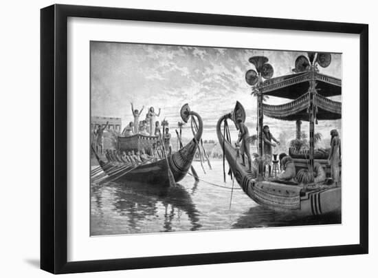 The Mummy of Tutankhamun Crossing the Nile for the Last Time, Egypt, 1325 BC (1933-193)-Fortunino Matania-Framed Giclee Print