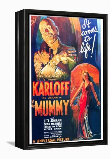 The Mummy, One Sheet Poster, 1932-null-Framed Stretched Canvas