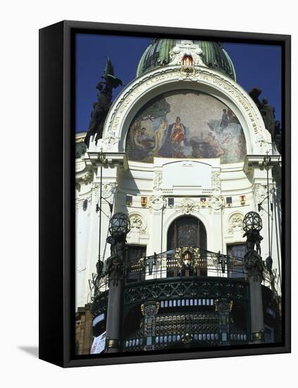 The Municipal House, Prague, Czech Republic-Peter Thompson-Framed Premier Image Canvas