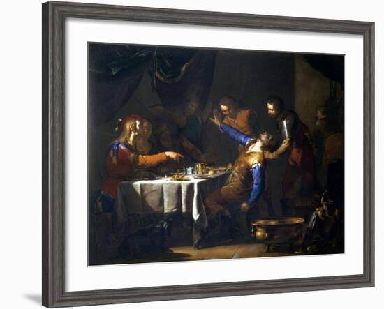 The Murder of Amnon by His Brother Absalom-Bernardo Cavallino-Framed Giclee Print