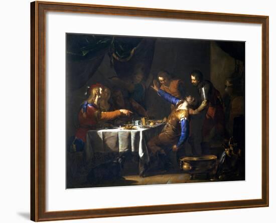 The Murder of Amnon by His Brother Absalom-Bernardo Cavallino-Framed Giclee Print