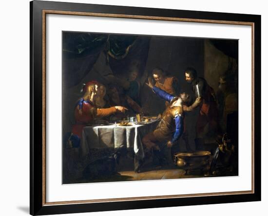 The Murder of Amnon by His Brother Absalom-Bernardo Cavallino-Framed Giclee Print