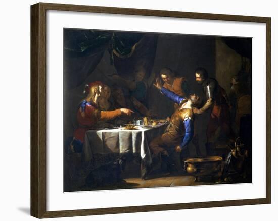 The Murder of Amnon by His Brother Absalom-Bernardo Cavallino-Framed Giclee Print