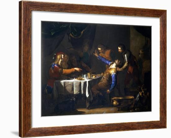 The Murder of Amnon by His Brother Absalom-Bernardo Cavallino-Framed Giclee Print