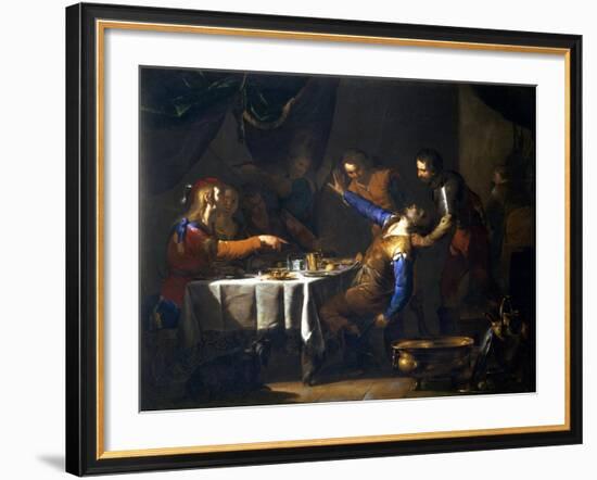 The Murder of Amnon by His Brother Absalom-Bernardo Cavallino-Framed Giclee Print