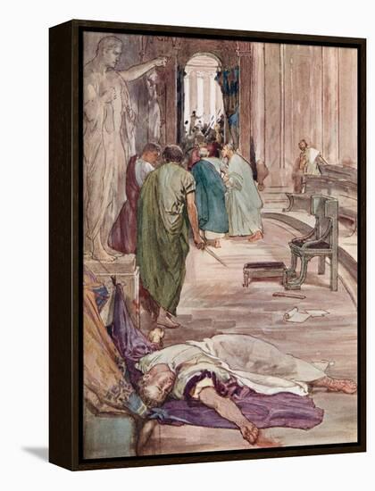 The Murder of Caesar-William Rainey-Framed Premier Image Canvas