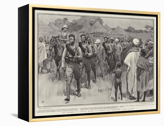 The Murder of Captain Keyes in Nigeria, the Prisoners under Escort-Frank Dadd-Framed Premier Image Canvas