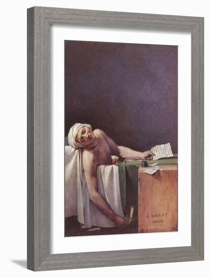 The Murdered Marat-Jacques-Louis David-Framed Art Print