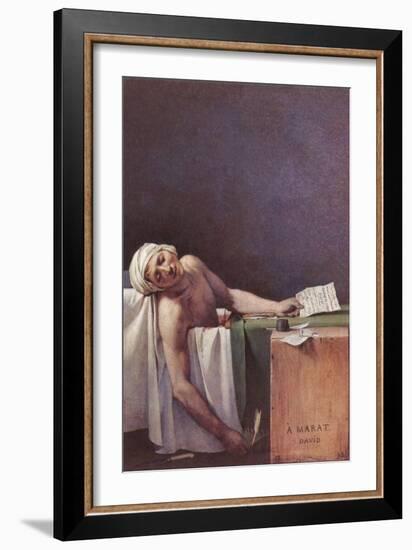 The Murdered Marat-Jacques-Louis David-Framed Art Print