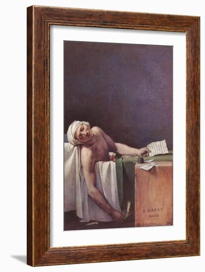 The Murdered Marat-Jacques-Louis David-Framed Art Print