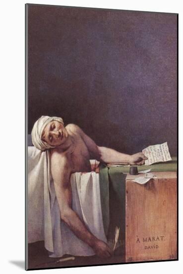 The Murdered Marat-Jacques-Louis David-Mounted Art Print