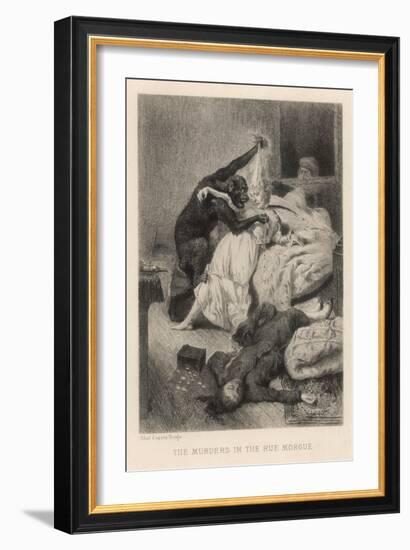 The Murders in the Rue Morgue the Beast in the Bedroom-null-Framed Art Print