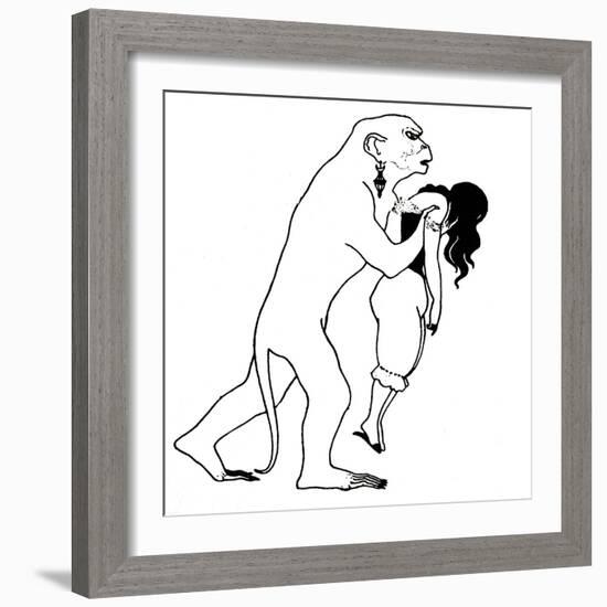 The Murders in the Rue Morgue-Aubrey Beardsley-Framed Giclee Print