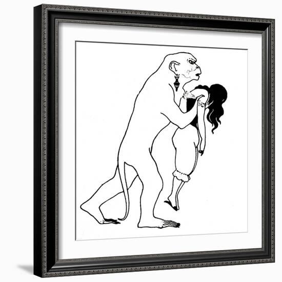 The Murders in the Rue Morgue-Aubrey Beardsley-Framed Giclee Print