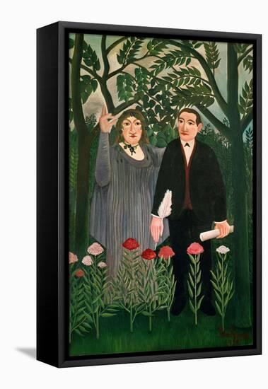 The Muse inspires the poet, 1909.-Henri Rousseau-Framed Premier Image Canvas