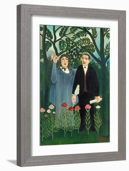 The Muse Inspiring the Poet (Guillaume Apollinaire), 1909-Henri Rousseau-Framed Giclee Print