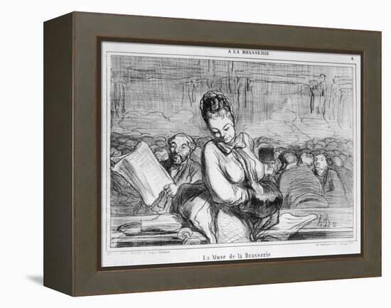 The Muse of the Brasserie-Honore Daumier-Framed Premier Image Canvas