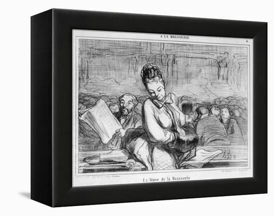 The Muse of the Brasserie-Honore Daumier-Framed Premier Image Canvas