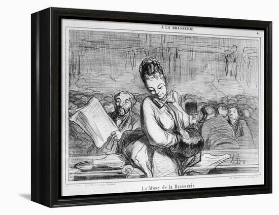 The Muse of the Brasserie-Honore Daumier-Framed Premier Image Canvas