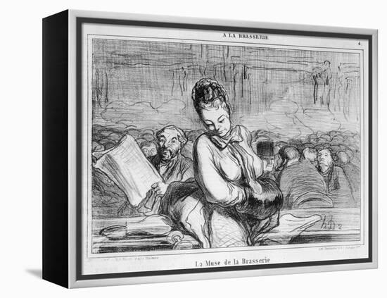 The Muse of the Brasserie-Honore Daumier-Framed Premier Image Canvas