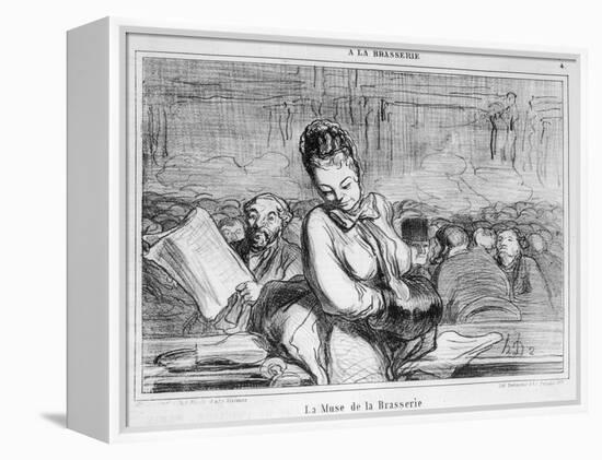 The Muse of the Brasserie-Honore Daumier-Framed Premier Image Canvas