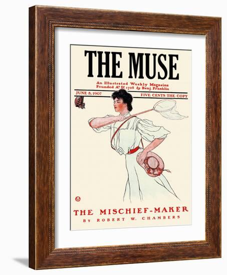 The Muse-Edward Penfield-Framed Art Print