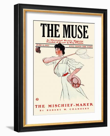The Muse-Edward Penfield-Framed Art Print