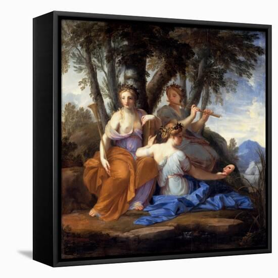 The Muses Clio, Euterpe, and Thalia-Eustache Le Sueur-Framed Premier Image Canvas