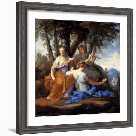 The Muses Clio, Euterpe, and Thalia-Eustache Le Sueur-Framed Giclee Print