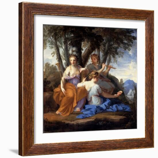 The Muses Clio, Euterpe, and Thalia-Eustache Le Sueur-Framed Giclee Print