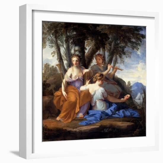 The Muses Clio, Euterpe, and Thalia-Eustache Le Sueur-Framed Giclee Print