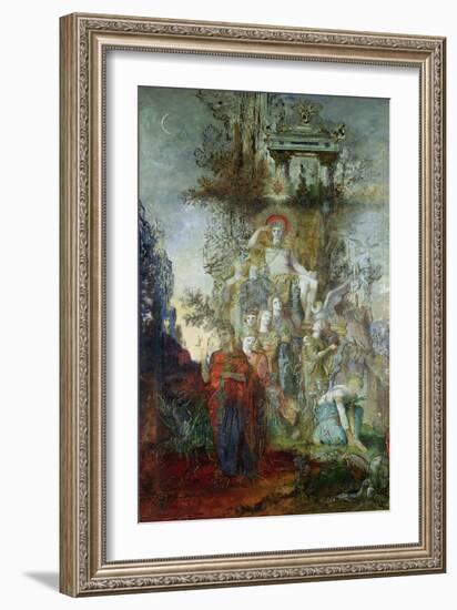 The Muses Leaving Their Father Apollo to Go out and Light the World, 1868-Gustave Moreau-Framed Giclee Print