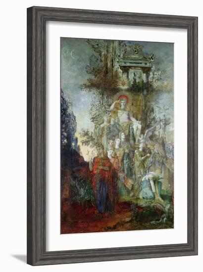 The Muses Leaving Their Father Apollo to Go out and Light the World, 1868-Gustave Moreau-Framed Giclee Print