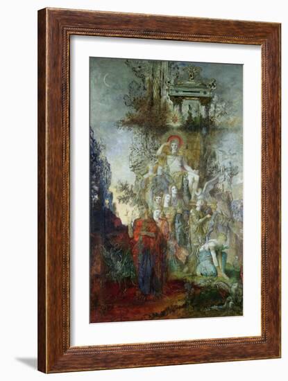 The Muses Leaving Their Father Apollo to Go out and Light the World, 1868-Gustave Moreau-Framed Giclee Print