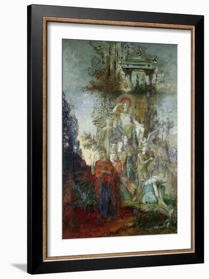 The Muses Leaving Their Father Apollo to Go out and Light the World, 1868-Gustave Moreau-Framed Giclee Print