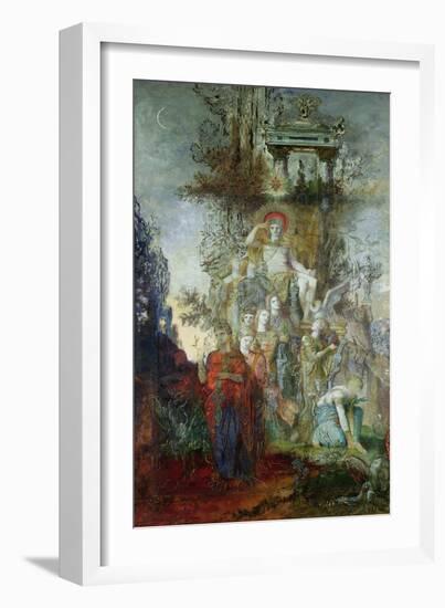 The Muses Leaving Their Father Apollo to Go out and Light the World, 1868-Gustave Moreau-Framed Giclee Print